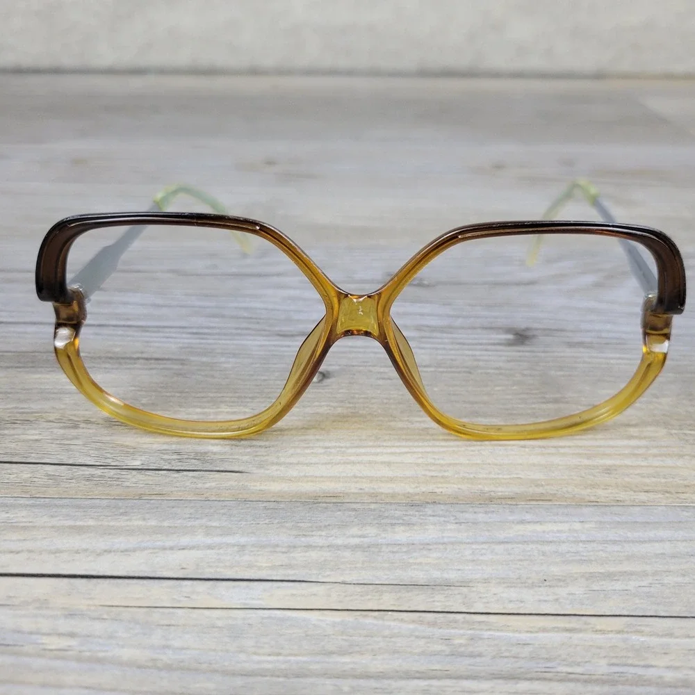 Vintage Carrera Eyeglasses Frames Mod 5554 10 Butterfly Amber Gradient Oversized